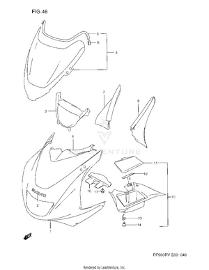 Cowling Body (rf900rr/rs) Schematic