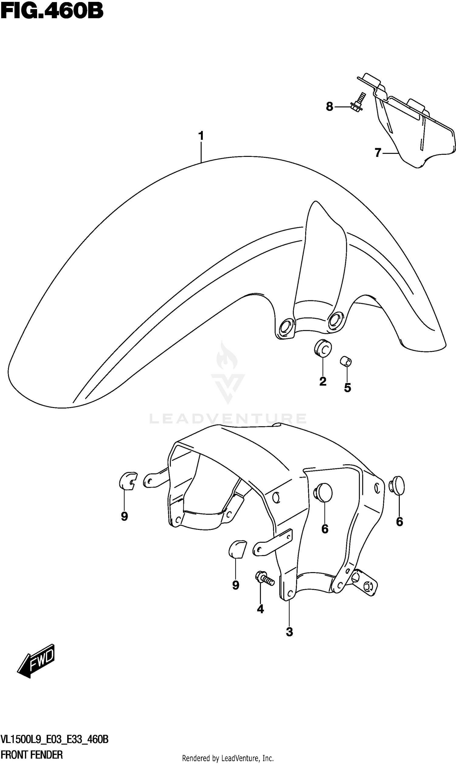 FRONT FENDER (VL1500BL9 E33)