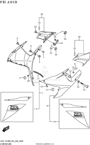 Side Cowling (gsx-r600z) Schematic