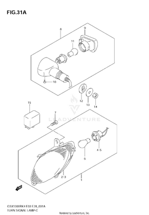 Turnsignal Lamp (model K5/k6/k7) Schematic