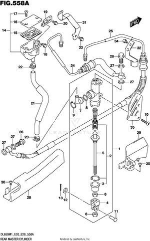 Rear Master Cylinder Schematic