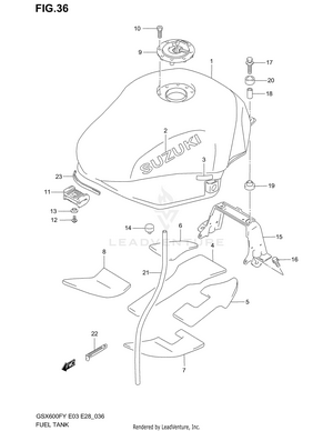 Fuel Tank (model W/x) Schematic