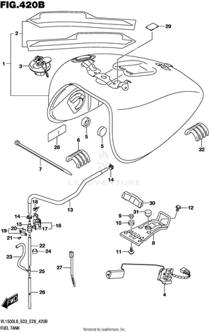 Fuel Tank (vl1500bl8 E28) Schematic