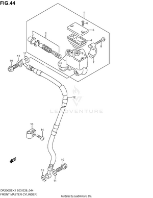 Front Master Cylinder Schematic