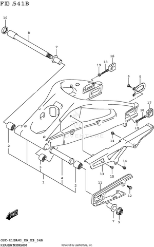 Rear Swingingarm (gsx-r1000a) Schematic