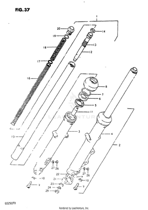 Front Fork (gs250tt) Schematic
