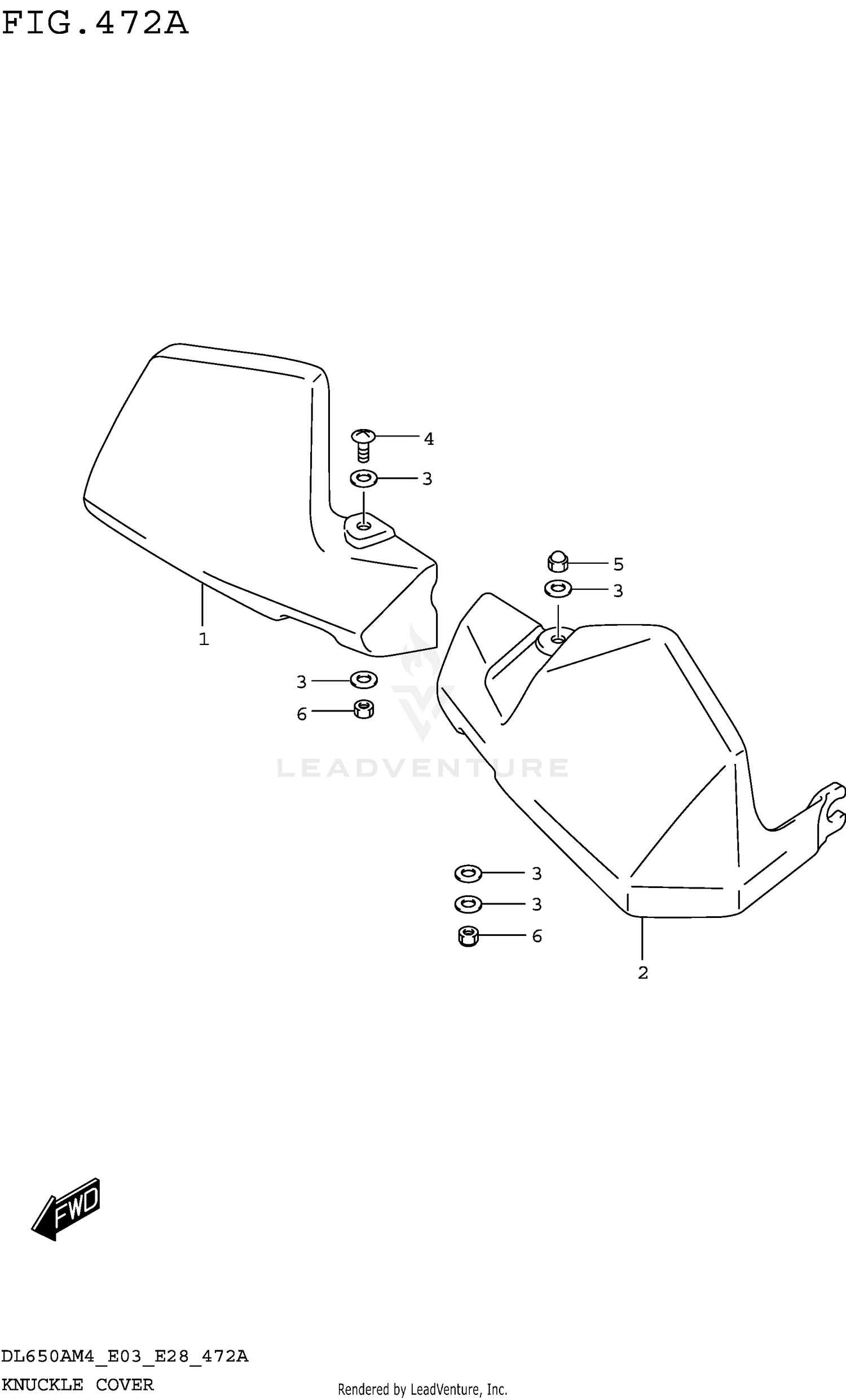KNUCKLE COVER (DL650XAM4 E03)