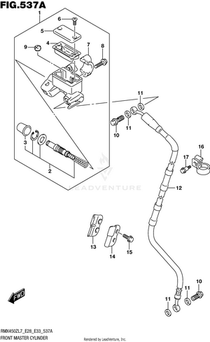 Front Master Cylinder Schematic