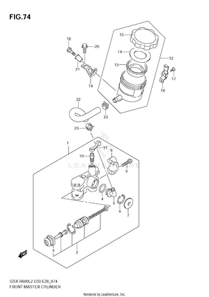 Front Master Cylinder Schematic