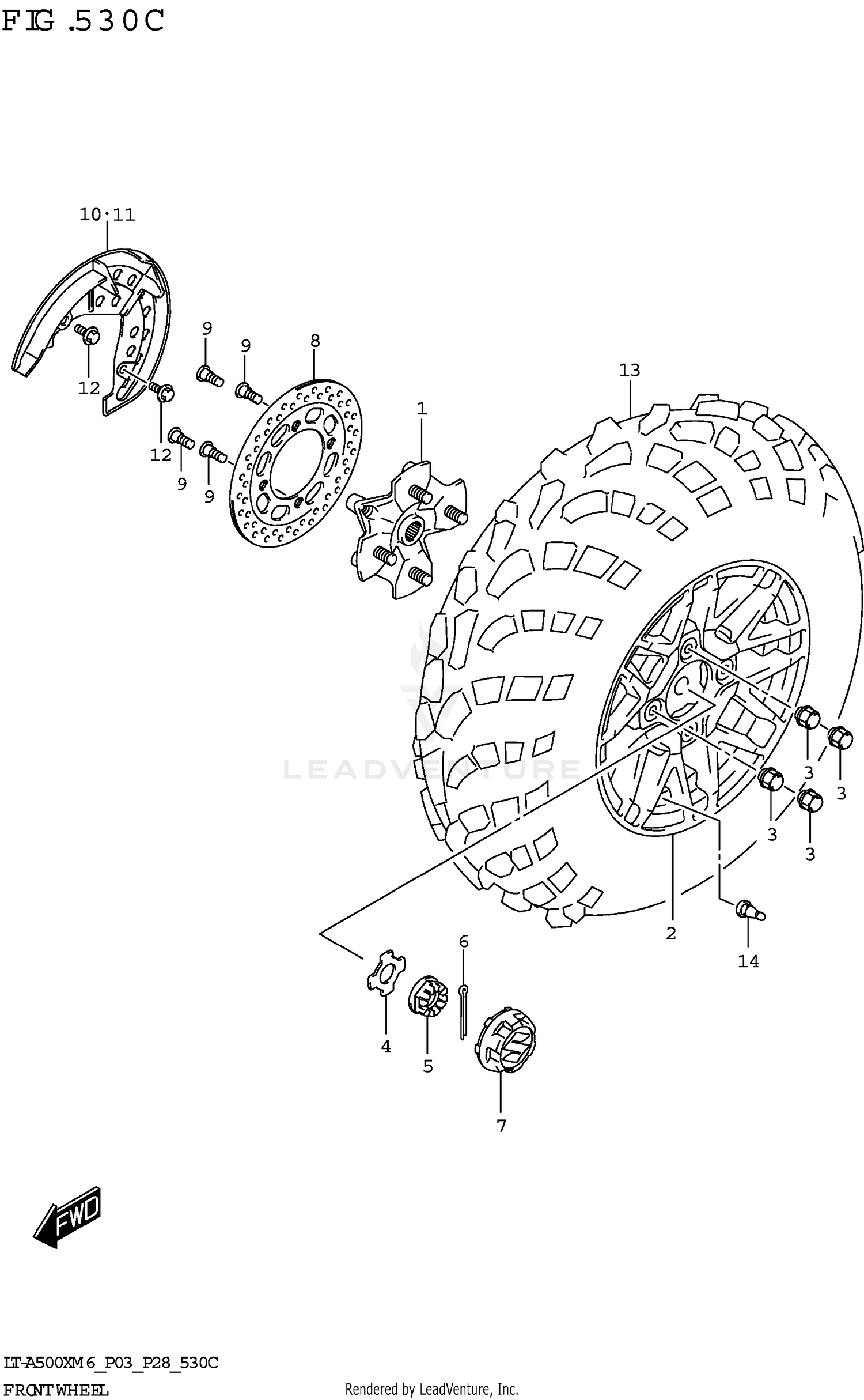 FRONT WHEEL (LT-A500XPZ)