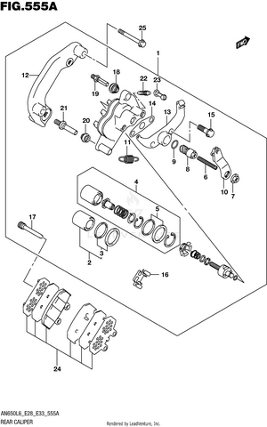 Rear Caliper Schematic