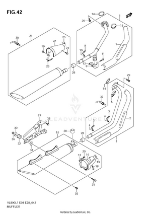 Muffler (vl800c E33) Schematic