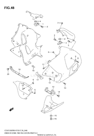 Under Cowl Installation Parts Schematic