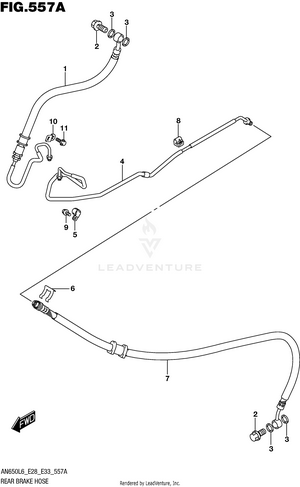 Rear Brake Hose Schematic