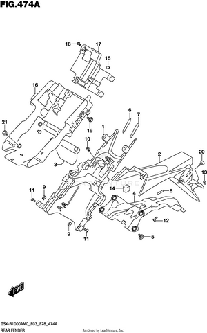 Rear Fender Schematic