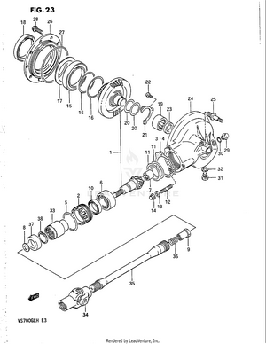 Propeller Shaft - Final Drive Gear Schematic