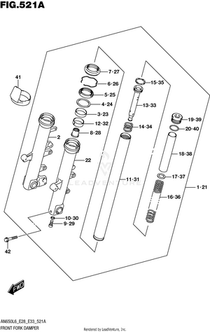 Front Fork Damper Schematic