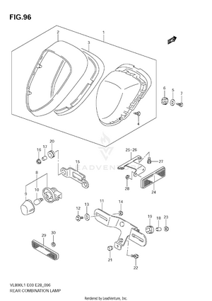 Rear Combination Lamp (vl800t E33) Schematic