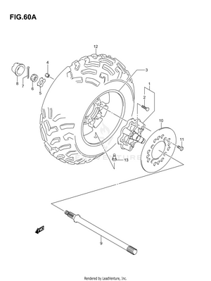 Right Rear Wheel (model K6/k7) Schematic