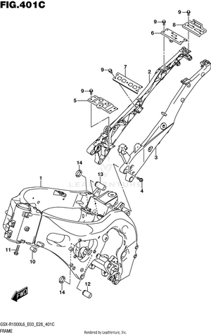 Frame (gsx-r1000l6 E33) Schematic