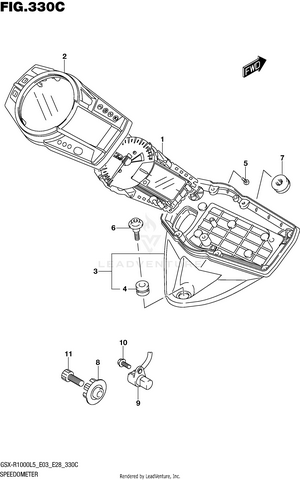 Speedometer (gsx-r1000l5 E33) Schematic