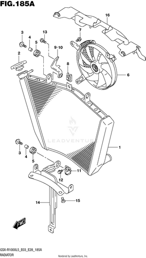 Radiator (gsx-r1000l5 E03) Schematic