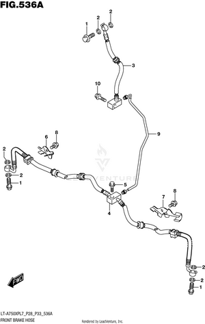 Front Brake Hose Schematic