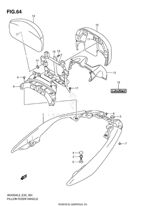 Pillion Rider Handle (an400zal3 E28) Schematic