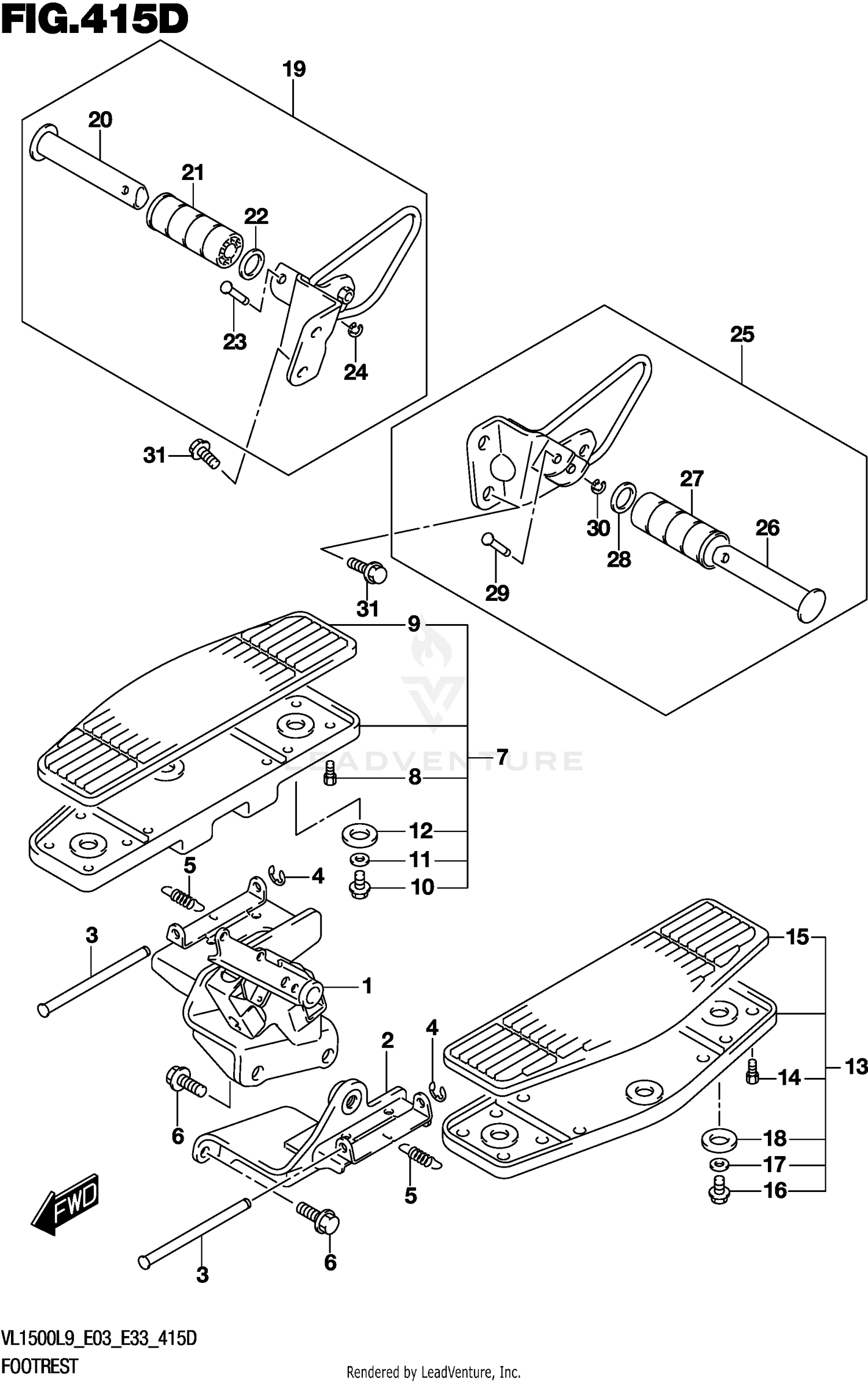 FOOTREST (VL1500TL9 E33)