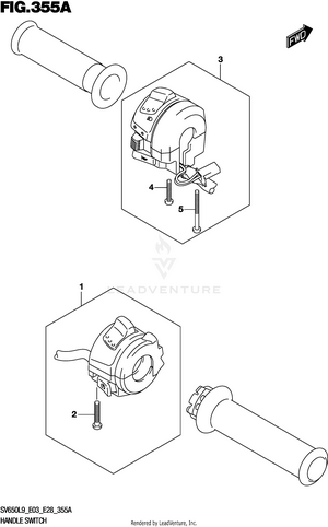 Handle Switch (sv650l9 E03) Schematic