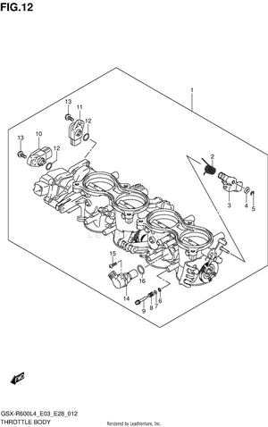 Throttle Body (gsx-r600l4 E28) Schematic