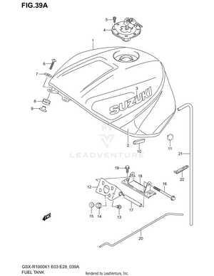 Fuel Tank (model K2) Schematic