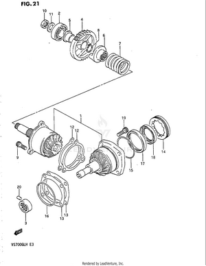 Secondary Drive Gear (model H) Schematic