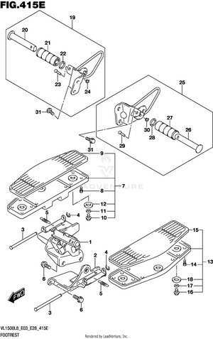 Footrest (vl1500tl8 E03) Schematic