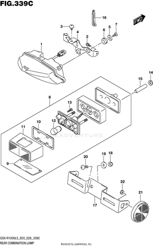Rear Combination Lamp (gsx-r1000l5 E33) Schematic