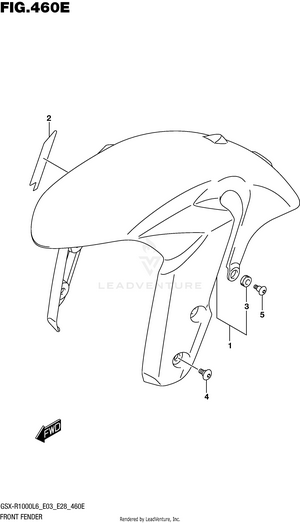 Front Fender (gsx-r1000al6 E33) Schematic