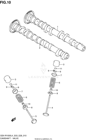 Camshaft - Valve Schematic