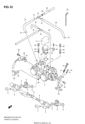 Throttle Body (model K6) Schematic