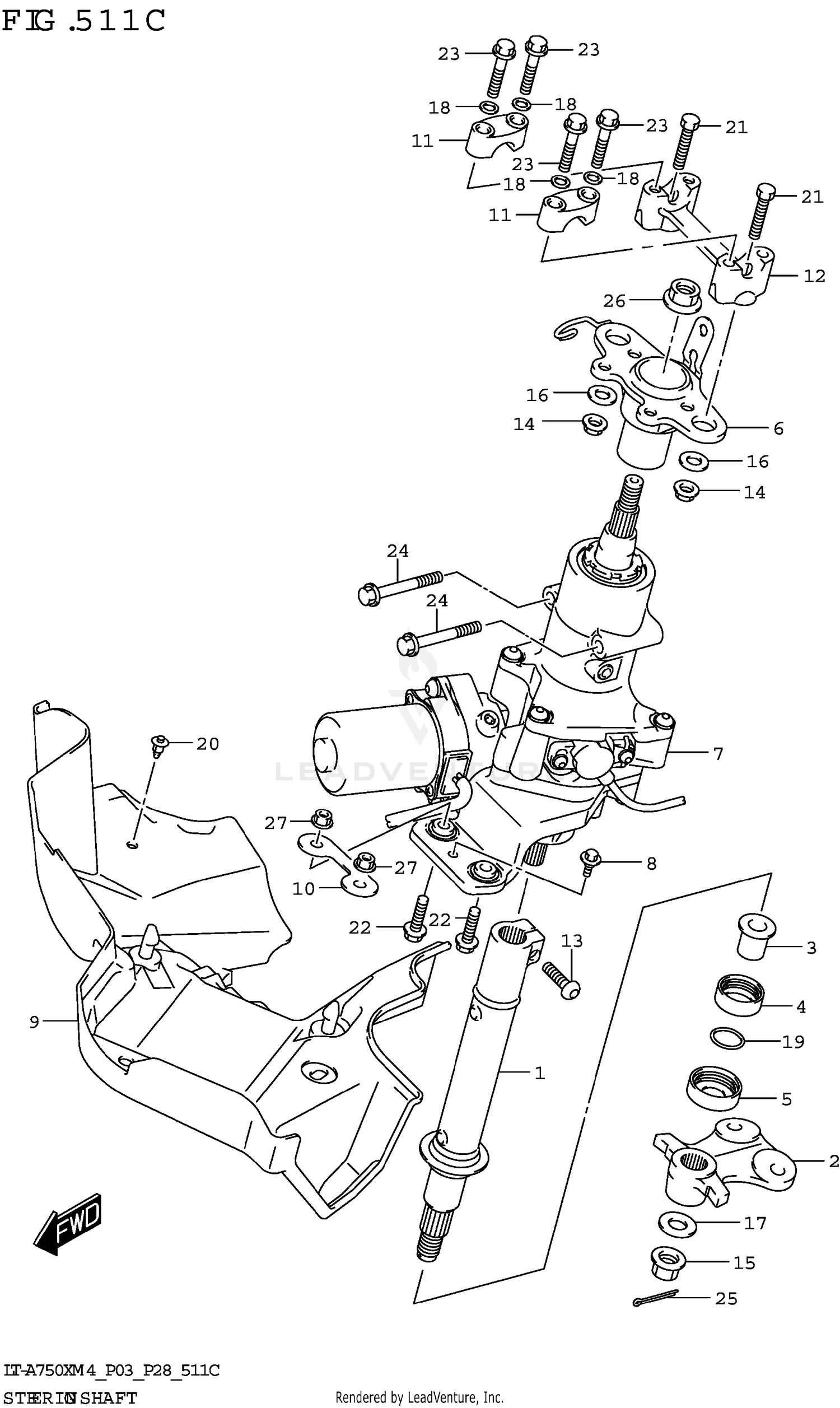 STEERING SHAFT (LT-A750XPZ)