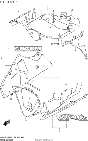 Under Cowling (gsx-r1000rza) Schematic
