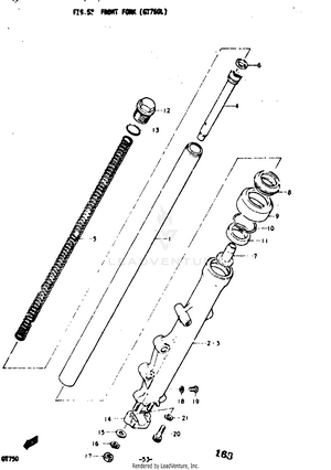 Front Fork (gt750l) Schematic