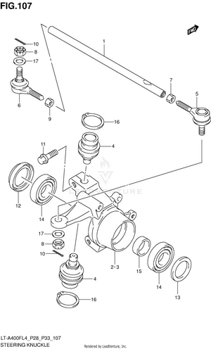 Steering Knuckle (lt-a400fl4 P28) Schematic