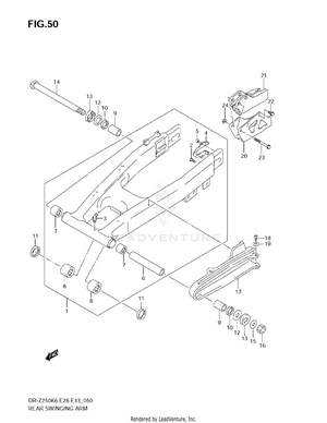 Rear Swinging Arm Schematic