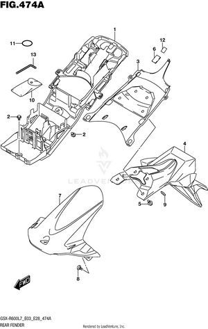 Rear Fender Schematic