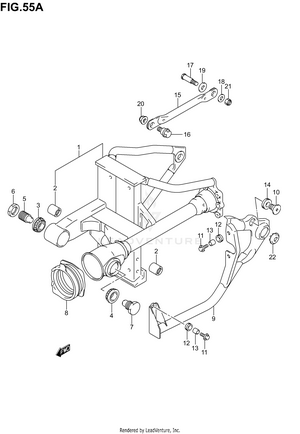 Rear Swinging Arm (model K3/k4/k5) Schematic