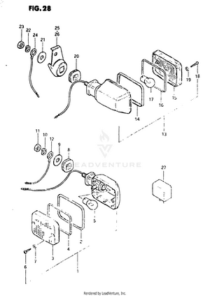 Turn Signal Lamp (model X) Schematic