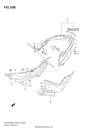 Rear Fender (vzr1800k8/nk8) Schematic