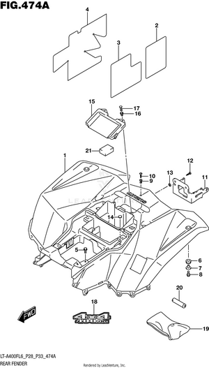 Rear Fender (lt-a400fl6 P28) Schematic
