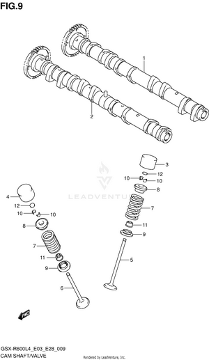 Cam Shaft/valve Schematic