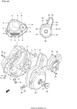 Crankcase Cover (model R/s/t) Schematic